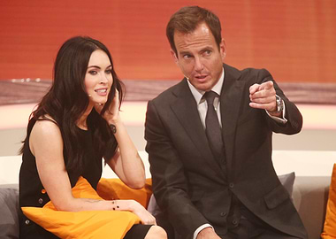 Megan Fox and Will Arnett on Set
