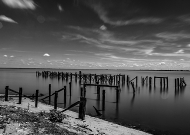 Ruined Pier on a Calm River in Fray Bentos