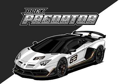 Apex Predator Lamborghini Aventador Illustration