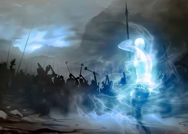 Warrior Ascends in Lightning