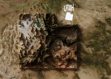 3D Map of Utah State