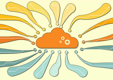 Cloud computing data flow illustration