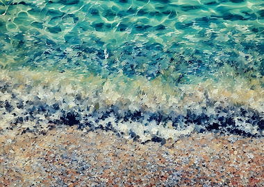 Impressionistic Beach Scene