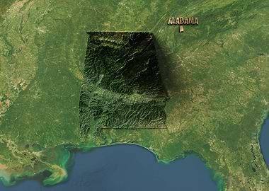 Satellite View of Alabama