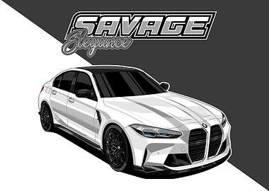 White Germany sedan illustration