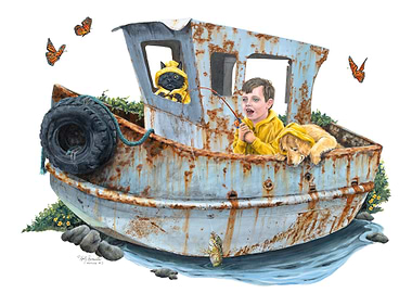 Fishing with a Cat and Dog, Ship Of Dreams