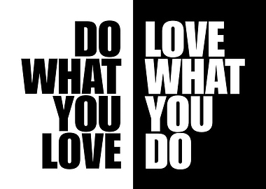 Do What You Love Text Art
