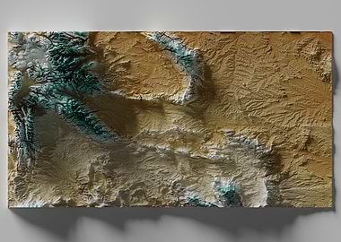 Topographic Map of Wyoming