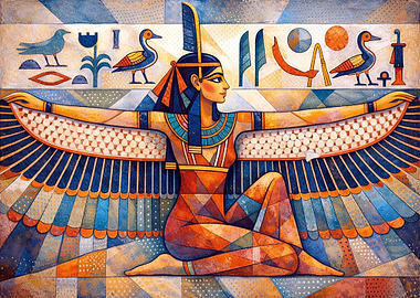 Egyptian Goddess Isis with Wings