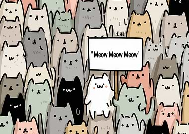 A crowd of cute cats