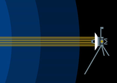 Voyager spacecraft in deep space