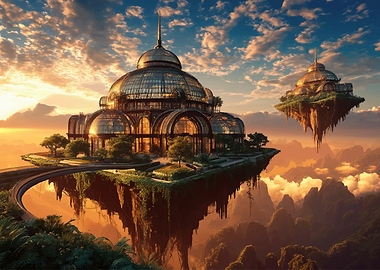 Floating Gardens at Sunset