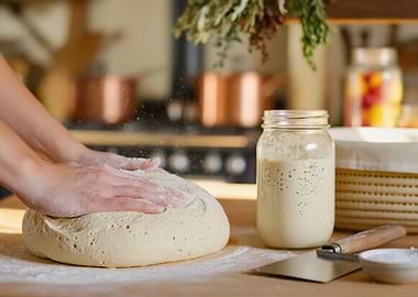 Hands Kneading Dough