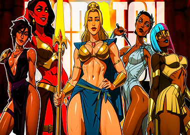 Group of Powerful Women Warriors