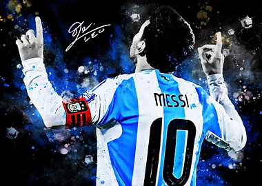 Lionel Messi with Argentina Jersey