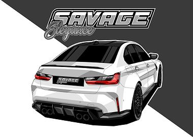 White Germany Performance Car