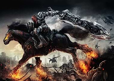 War Horseman with Giant Sword