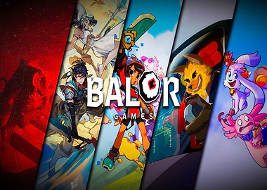 Balor Games Logo with Game Art