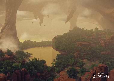 Fantasy Landscape with Floating Islands