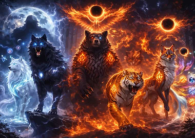 Mythical Beasts of Fire and Ice