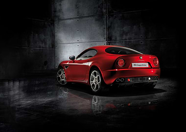 Red Alfa Romeo 8C Competizione