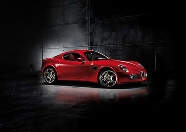 Red Alfa Romeo Sports Car