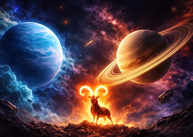 Aries Zodiac Sign in Space