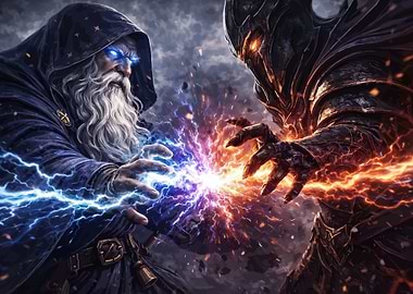Wizard and Demon Battle