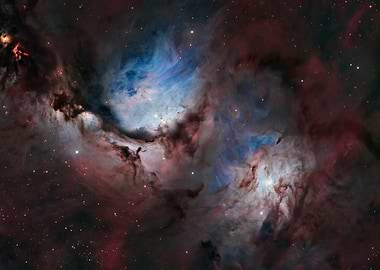 Cosmic Nebula with Stars - Messier 78