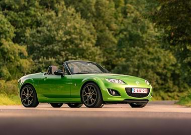 Green Mazda MX-5 Convertible