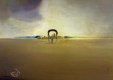 Surreal Desert Landscape with Figures