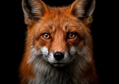 Close-up Portrait of a Red Fox