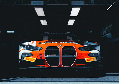 BMW M4 GT3 Race Car in Garage