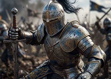 Knight in Battle Armor