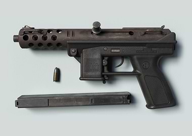 TEC-9 handgun with magazine and bullet