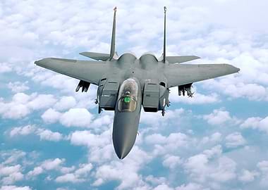 F-15 Eagle Fighter Jet in Flight