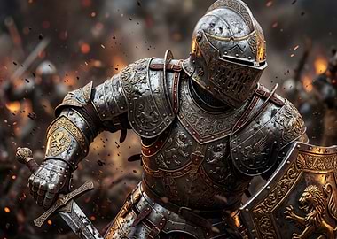 Knight in Battle Armor