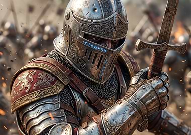 Knight in Battle Armor