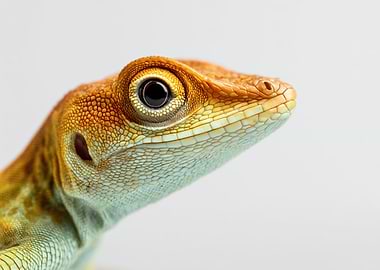 Close-up of a lizard's head