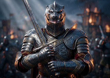 Knight in Armor with Sword