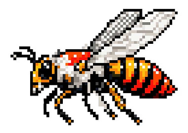 Pixel Art Wasp