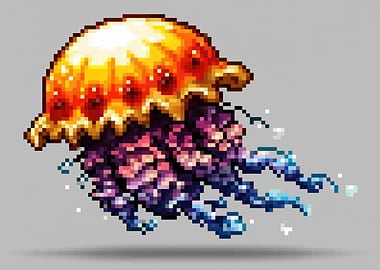 Pixel Art Jellyfish