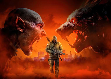 Vampire, Werewolf, and Survivor in a City