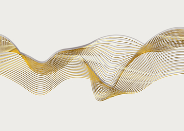 Abstract Golden Waves Background