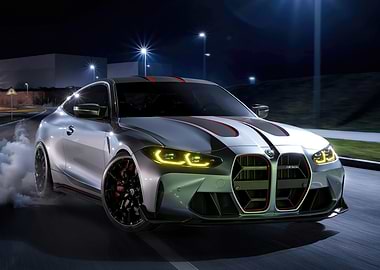 BMW M4 Drifting at Night