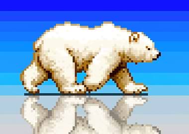 Pixel Art Polar Bear