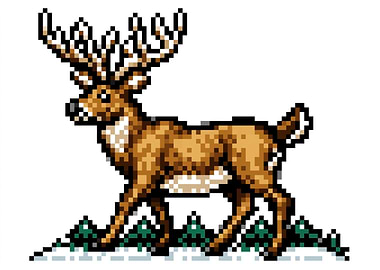 Pixel Art Deer