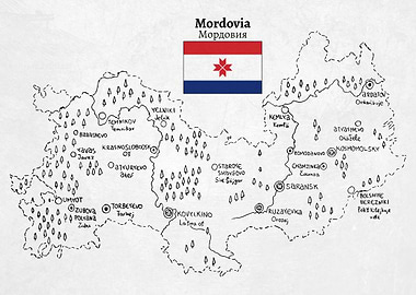 Handdrawn Map of Mordovia