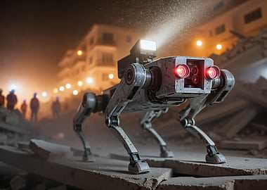 Robotic Dog in Disaster Zone