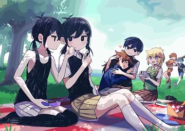 OMORI characters having a picnic